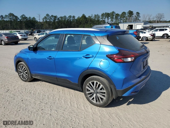 2023 Nissan Kicks SV with VIN 3N1CP5CV9PL547426, listed as a Copart auction lot 46788985 with 43,338 mi miles and Salvage Title. Bid and sale history available at carsss.com. Image 2.