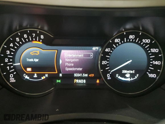 2019 Lincoln MKZ Reserve I with VIN 3LN6L5D99KR602451, listed as a Copart auction lot 42336735 with 50,341 mi miles and Salvage Title. Bid and sale history available at DreamBid. Image 9.