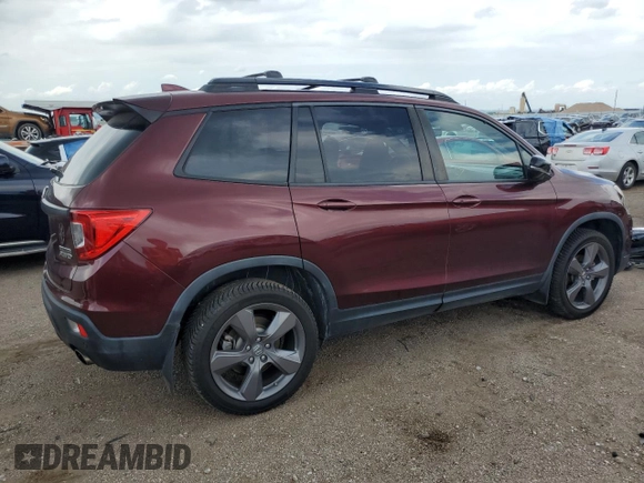 2019 Honda Passport Touring с VIN 5FNYF8H97KB016820, выставлен на аукционе Copart как лот 61562855 с пробегом 41 772 миль миль и Списание • Salvage title. История ставок и продаж доступна на DreamBid. Изображение 3.