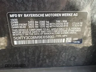 2021 BMW X3 sDrive30i with VIN 5UXTY3C06M9E65890, listed as a Copart auction lot 47286865 with 68,213 mi miles and Salvage Title. Bid and sale history available at carsss.com. Image 14.