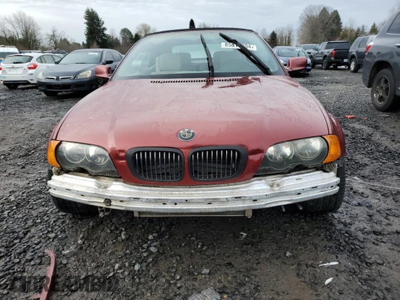 2001 BMW 3 Series 325Ci with VIN WBABS334X1JY41304, listed as a Copart auction lot 85814304 with 93,527 mi miles and Salvage Title. Bid and sale history available at carsss.com. Image 5.