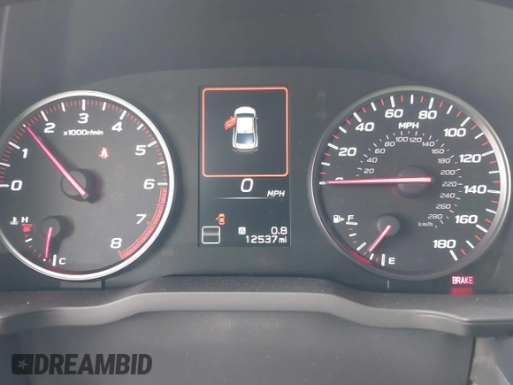 2023 Subaru WRX Premium с VIN JF1VBAF62P9823106, выставлен на аукционе IAAI как лот 42364780 с пробегом 12 537 миль миль и . История ставок и продаж доступна на DreamBid. Изображение 7.