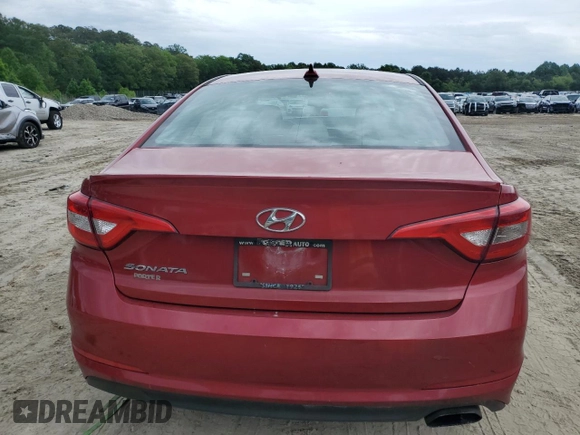 2017 Hyundai Sonata SE with VIN 5NPE24AF0HH490402, listed as a Copart auction lot 54219144 with 165,007 mi miles and Non Repairable. Bid and sale history available at DreamBid. Image 6.