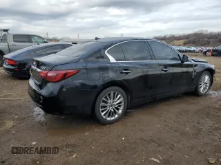 2019 Infiniti Q50 3.0t LUXE with VIN JN1EV7AR5KM554095, listed as a Copart auction lot 50028605 with 82,599 mi miles and Salvage Title. Bid and sale history available at carsss.com. Image 3.