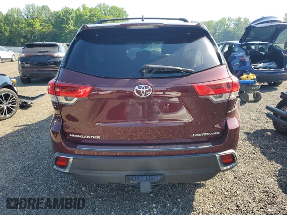2019 Toyota Highlander Limited with VIN 5TDDZRFH5KS944272, listed as a Copart auction lot 62343035 with 81,886 mi miles and Salvage title. Bid and sale history available at DreamBid. Image 6.