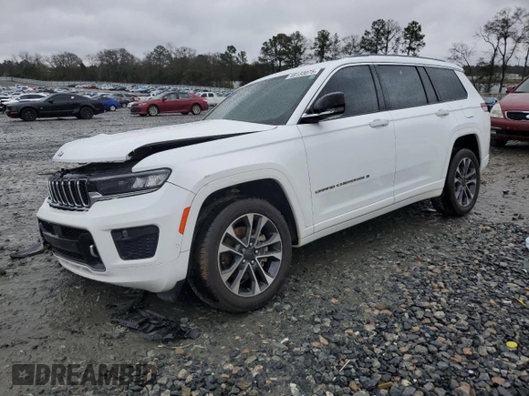 2021 Jeep Grand Cherokee Overland with VIN 1C4RJJDG5M8195683, listed as a Copart auction lot 48133075 with Not provided miles and Salvage title. Bid and sale history available at DreamBid. Image 1.