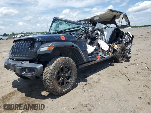 2022 Jeep Wrangler Unlimited Sport S with VIN 1C4HJXDG6NW141367, listed as a Copart auction lot 61546295 with Not provided miles and Salvage title. Bid and sale history available at DreamBid. Image 1.
