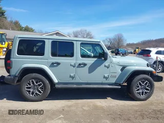 2024 Jeep Wrangler Sahara with VIN 1C4PJXEG1RW299325, listed as a IAAI auction lot 41854789 with 27,808 mi miles. Bid and sale history available at carsss.com. Image 14.