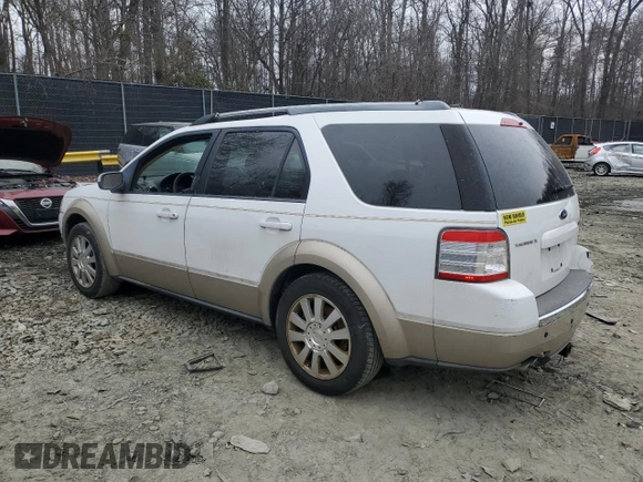 2008 Ford Taurus X Eddie Bauer z VIN 1FMDK07W18GA20603, wystawiony jako Copart lot #46578745 z przebiegiem Nie podano mil oraz Szkoda całkowita • Salvage title. Historia ofert i sprzedaży dostępna na DreamBid. Obrazek 2.