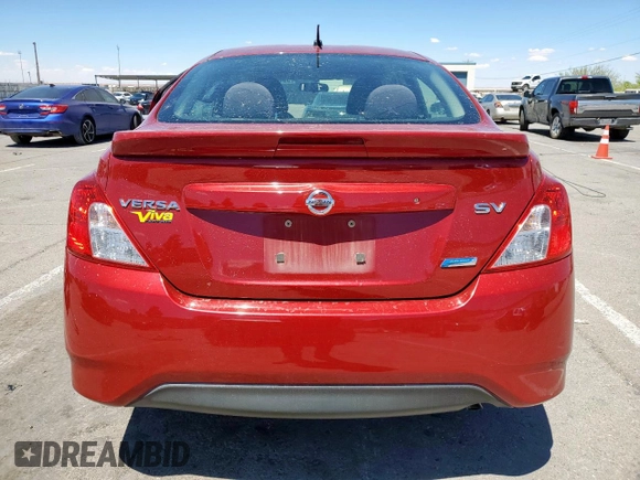 2015 Nissan Versa SV with VIN 3N1CN7AP5FL851292, listed as a Copart auction lot 59463915 with 35,365 mi miles and Salvage title. Bid and sale history available at DreamBid. Image 6.