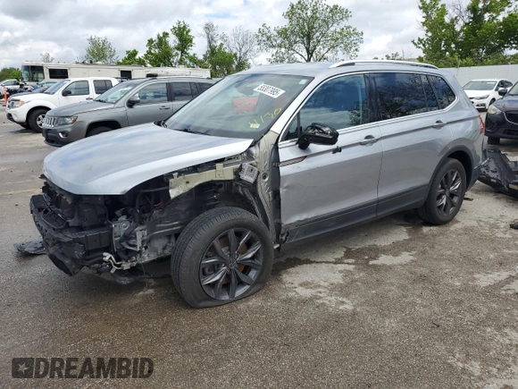 2022 Volkswagen Tiguan SE with VIN 3VV3B7AX0NM048051, listed as a Copart auction lot 55307995 with 36,849 mi miles and Salvage title. Bid and sale history available at DreamBid. Image 1.