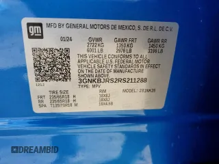 2024 Chevrolet Blazer LT с VIN 3GNKBJRS2RS211288, выставлен на аукционе Copart как лот 45415575 с пробегом 9 031 миль миль и Списание • Salvage title. История ставок и продаж доступна на DreamBid. Изображение 15.