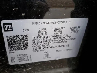 2022 Chevrolet Traverse LS with VIN 1GNEVFKW0NJ163476, listed as a Copart auction lot 48157244 with 49,960 mi miles and Salvage Title. Bid and sale history available at carsss.com. Image 13.