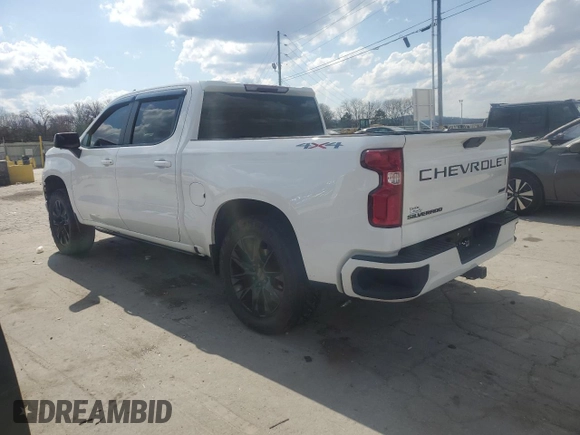 2021 Chevrolet Silverado 1500 RST with VIN 1GCUYEED1MZ376890, listed as a Copart auction lot 48965565 with 71,939 mi miles and Salvage Title. Bid and sale history available at carsss.com. Image 2.
