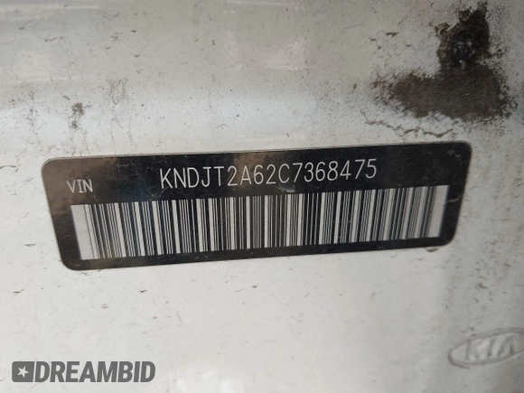 2012 Kia Soul + with VIN KNDJT2A62C7368475, listed as a IAAI auction lot 42103715 with 142,736 mi miles. Bid and sale history available at carsss.com. Image 9.
