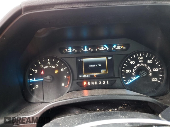 2017 Ford F-150 XL with VIN 1FTMF1C87HKD66688, listed as a Copart auction lot 43956155 with 191,424 mi miles and Salvage Title. Bid and sale history available at carsss.com. Image 9.