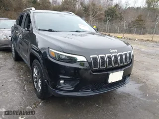 2019 Jeep Cherokee Latitude Plus with VIN 1C4PJMLB0KD341877, listed as a IAAI auction lot 41385053 with 142,627 mi miles. Bid and sale history available at carsss.com. Image 1.