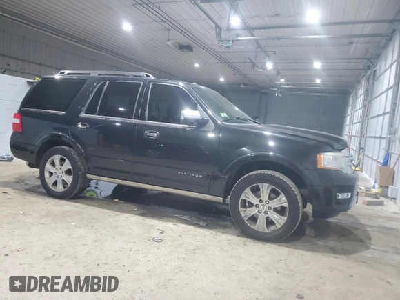 2015 Ford Expedition Platinum with VIN 1FMJU1MT3FEF48858, listed as a Copart auction lot 88086085 with 105,342 mi miles and Salvage title. Bid and sale history available at DreamBid. Image 4.