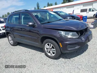 2016 Volkswagen Tiguan SE with VIN WVGAV7AX8GW539415, listed as a IAAI auction lot 42327412 with 114,556 mi miles and . Bid and sale history available at DreamBid. Image 1.