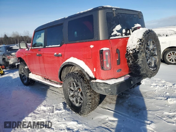 2021 Ford Bronco with VIN 1FMEE5DH3MLA64814, listed as a Copart auction lot 42487925 with 32,725 mi miles and Salvage title. Bid and sale history available at DreamBid. Image 2.