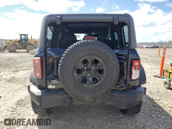 2022 Ford Bronco with VIN 1FMEE5DP4NLB67930, listed as a Copart auction lot 54741955 with 8,087 mi miles and Salvage title. Bid and sale history available at DreamBid. Image 6.