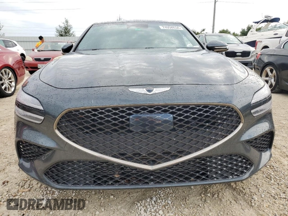 2022 Genesis G70 3.3T with VIN KMTG54TE1NU082076, listed as a Copart auction lot 74058634 with 0 mi miles and Non Repairable. Bid and sale history available at carsss.com. Image 5.