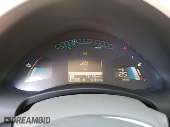 2016 Nissan LEAF S with VIN 1N4BZ0CP0GC308050, listed as a Copart auction lot 61525983 with 78,199 mi miles. Bid and sale history available at carsss.com. Image 9.