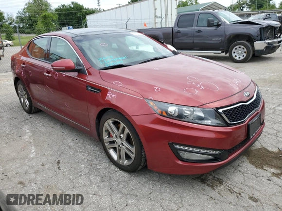 2013 Kia Optima SX with VIN 5XXGR4A68DG122852, listed as a Copart auction lot 56891934 with 145,398 mi miles and Salvage Title. Bid and sale history available at carsss.com. Image 4.