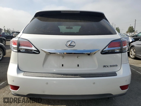 2013 Lexus RX 350 with VIN JTJZK1BA9D2416925, listed as a Copart auction lot 54092395 with 177,978 mi miles and Salvage Title. Bid and sale history available at DreamBid. Image 6.