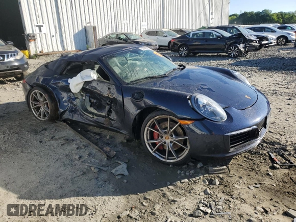 2018 Porsche 911 Carrera S with VIN WP0CB2A98JS147463, listed as a Copart auction lot 57485085 with Not provided miles and Salvage title. Bid and sale history available at DreamBid. Image 4.