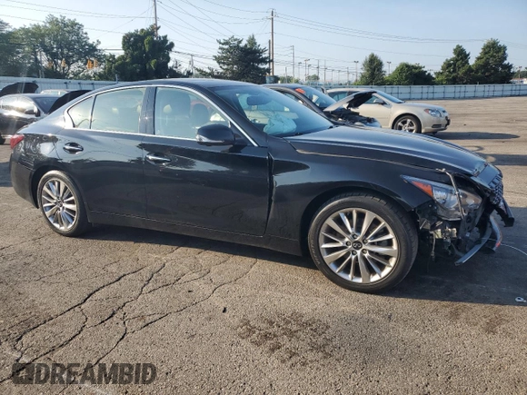 2021 Infiniti Q50 Luxe с VIN JN1EV7BP6MM707714, выставлен на аукционе Copart как лот 66133695 с пробегом 96 010 миль миль и Чистый • Clean title. История ставок и продаж доступна на DreamBid. Изображение 4.