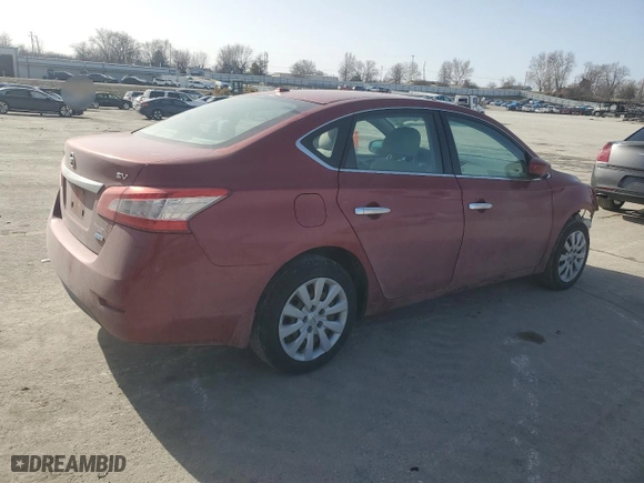 2014 Nissan Sentra SV with VIN 3N1AB7AP7EY303876, listed as a Copart auction lot 48101615 with 122,309 mi miles and Salvage Title. Bid and sale history available at carsss.com. Image 3.
