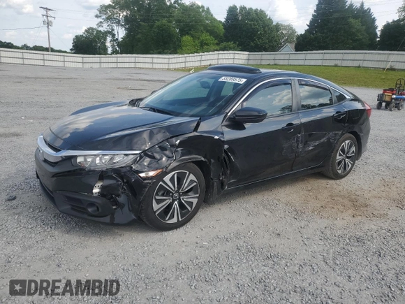 2018 Honda Civic EX-L z VIN JHMFC1F73JX037093, wystawiony jako Copart lot #55289575 z przebiegiem 70 318 mil mil oraz Szkoda całkowita • Salvage title. Historia ofert i sprzedaży dostępna na DreamBid. Obrazek 1.