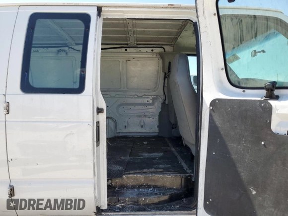 2008 Ford Econoline Cargo Commercial with VIN 1FTNE14W98DB42024, listed as a Copart auction lot 45402915 with 3,667,887 mi miles and Salvage Title. Bid and sale history available at carsss.com. Image 11.
