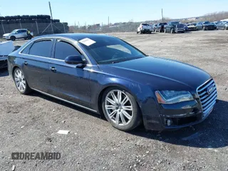 2013 Audi A8 L 3.0L with VIN WAURGAFD8DN026743, listed as a IAAI auction lot 41840681 with 151,320 mi miles. Bid and sale history available at carsss.com. Image 1.
