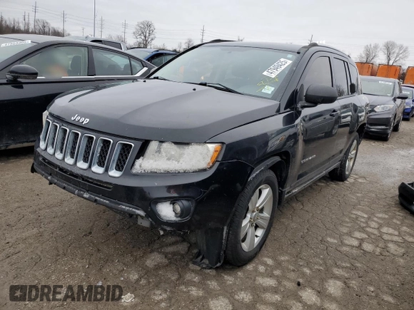 2012 Jeep Compass Sport with VIN 1C4NJCBAXCD678309, listed as a Copart auction lot 47949425 with 157,176 mi miles and Salvage Title. Bid and sale history available at carsss.com. Image 1.