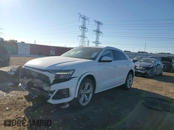 2023 Audi Q8 Premium with VIN WA1AVBF1XPD024739, listed as a Copart auction lot 88641505 with 21,585 mi miles and Salvage title. Bid and sale history available at DreamBid. Image 11.