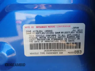 2011 Mitsubishi Lancer GTS z VIN JA32U8FW2BU002513, wystawiony jako Copart lot #54225625 z przebiegiem 175 583 mil mil oraz Szkoda całkowita • Salvage title. Historia ofert i sprzedaży dostępna na DreamBid. Obrazek 12.