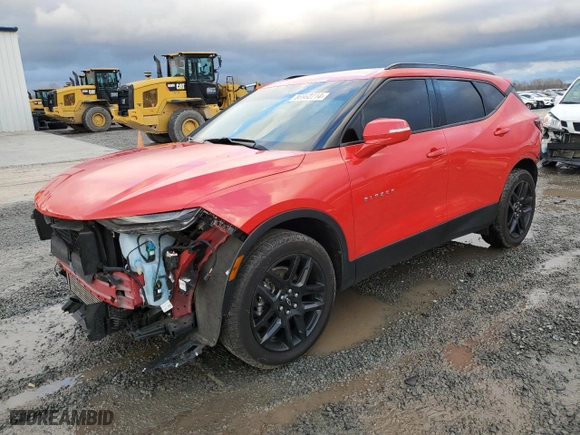 2021 Chevrolet Blazer LT with VIN 3GNKBCR46MS532837, listed as a Copart auction lot 86962214 with 64,130 mi miles and Salvage Title. Bid and sale history available at carsss.com. Image 1.