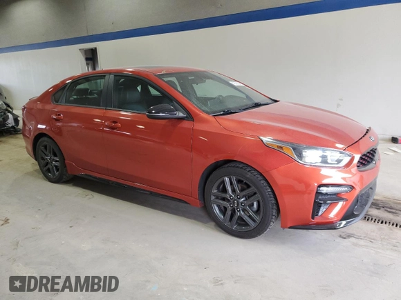 2021 Kia Forte GT-Line with VIN 3KPF34AD9ME281237, listed as a Copart auction lot 49292395 with 77,580 mi miles and Salvage Title. Bid and sale history available at carsss.com. Image 4.