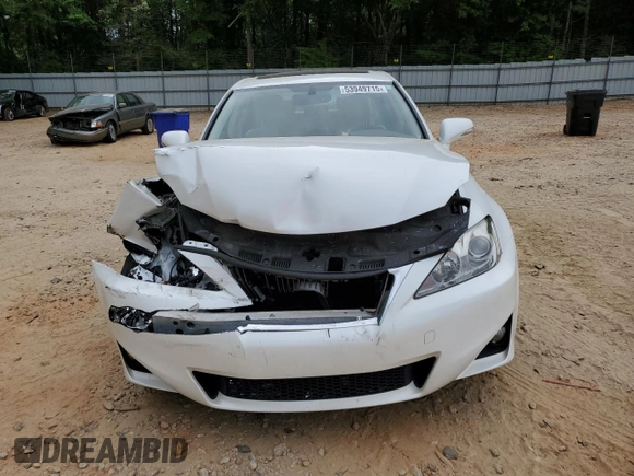 2013 Lexus IS 250 with VIN JTHCF5C24D5063339, listed as a Copart auction lot 53949715 with 114,557 mi miles and Salvage Title. Bid and sale history available at DreamBid. Image 5.