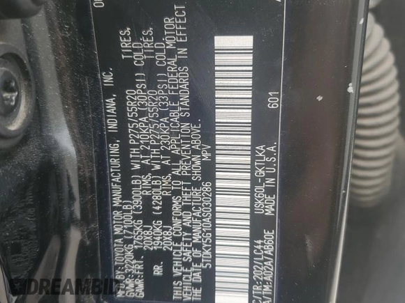 2010 Toyota Sequoia Ltd with VIN 5TDKY5G10AS030286, listed as a Copart auction lot 77495294 with 0 mi miles and Salvage Title. Bid and sale history available at carsss.com. Image 13.