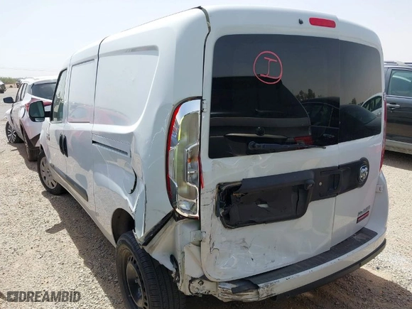 2019 Ram ProMaster City Cargo Van Tradesman SLT with VIN ZFBHRFBB7K6N11623, listed as a IAAI auction lot 41929563 with 127,632 mi miles. Bid and sale history available at carsss.com. Image 3.