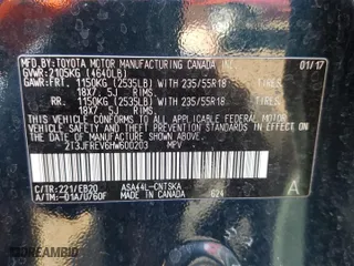 2017 Toyota RAV4 SE with VIN 2T3JFREV6HW600203, listed as a Copart auction lot 48281135 with 89,802 mi miles and Clean Title. Bid and sale history available at carsss.com. Image 13.