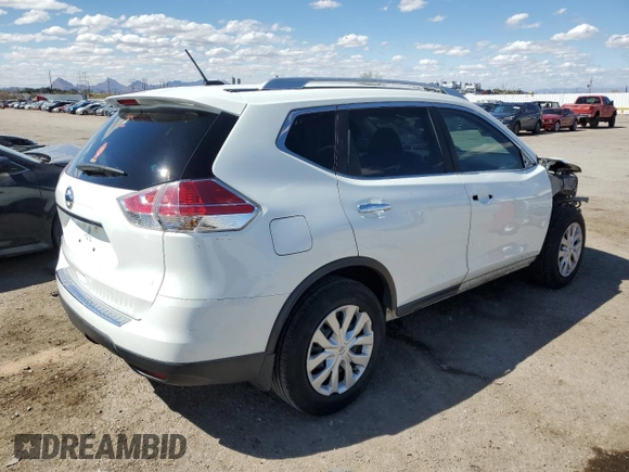 2016 Nissan Rogue S with VIN KNMAT2MT6GP593795, listed as a Copart auction lot 48928495 with 198,986 mi miles and Salvage Title. Bid and sale history available at carsss.com. Image 3.