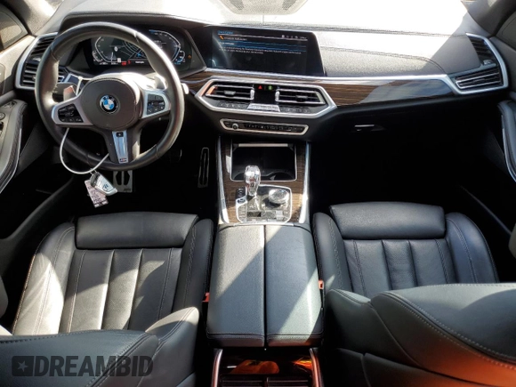 2021 BMW X5 xDrive45e with VIN 5UXTA6C03M9H56515, listed as a Copart auction lot 45798715 with 59,156 mi miles and Salvage Title. Bid and sale history available at carsss.com. Image 8.