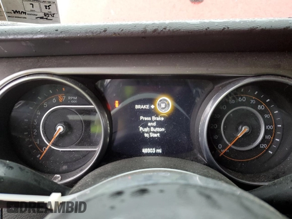 2018 Jeep Wrangler Unlimited Sahara with VIN 1C4HJXEG0JW208084, listed as a Copart auction lot 53099245 with 48,303 mi miles and Salvage Title. Bid and sale history available at carsss.com. Image 9.
