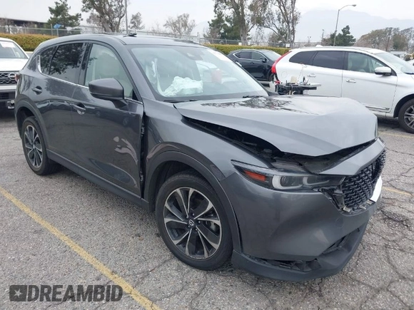 2022 Mazda CX-5 2.5 S Premium Plus Package with VIN JM3KFBEM1N0523105, listed as a IAAI auction lot 41730897 with 64,008 mi miles. Bid and sale history available at carsss.com. Image 1.