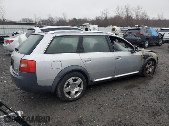 2005 Audi allroad A6 V8 with VIN WA1YD64B45N003185, listed as a Copart auction lot 83961104 with Not Provided miles and Clean Title. Bid and sale history available at DreamBid. Image 3.