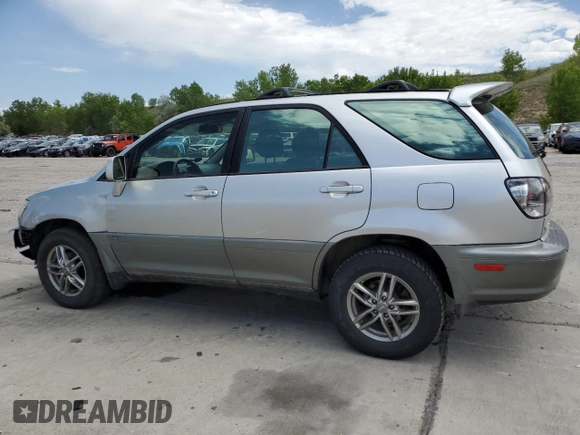 2002 Lexus RX 300 z VIN JTJHF10U220279770, wystawiony jako Copart lot #51710405 z przebiegiem 169 163 mil mil oraz Szkoda całkowita • Salvage title. Historia ofert i sprzedaży dostępna na DreamBid. Obrazek 2.